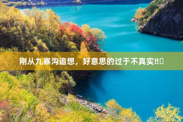 刚从九寨沟追想,好意思的过于不真实‼️